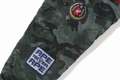 A BATHING APE HYBRID CAMO MULTI BADGE PADDED MA-1 JACKET