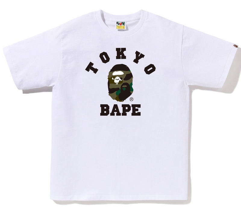A BATHING APE 1ST CAMO TOKYO COLLEGE TEE ( TOKYO Limited )