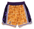 A BATHING APE BAPE x M&N NBA LOS ANGELES LAKERS SWINGMAN SHORTS