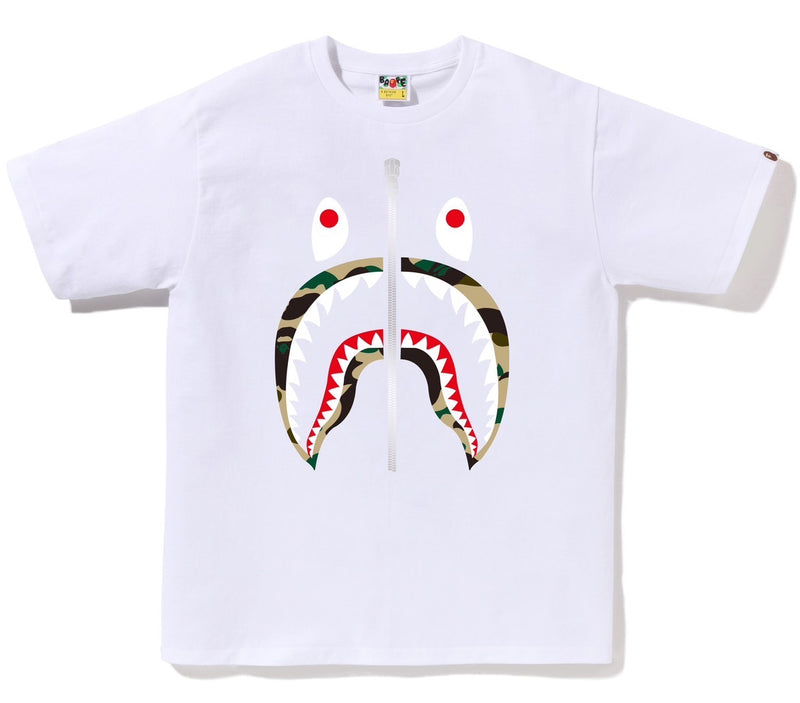 A BATHING APE 1ST CAMO SHARK TEE