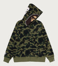 A BATHING APE 1ST CAMO 2ND APE FULL ZIP HOODIE