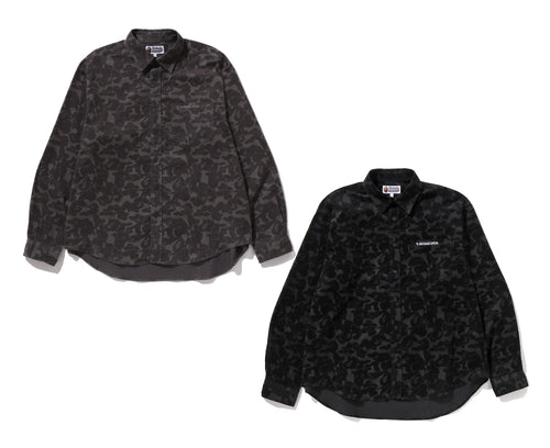 A BATHING APE SOLID CAMO CORDUROY RELAXED FIT L/S SHIRT