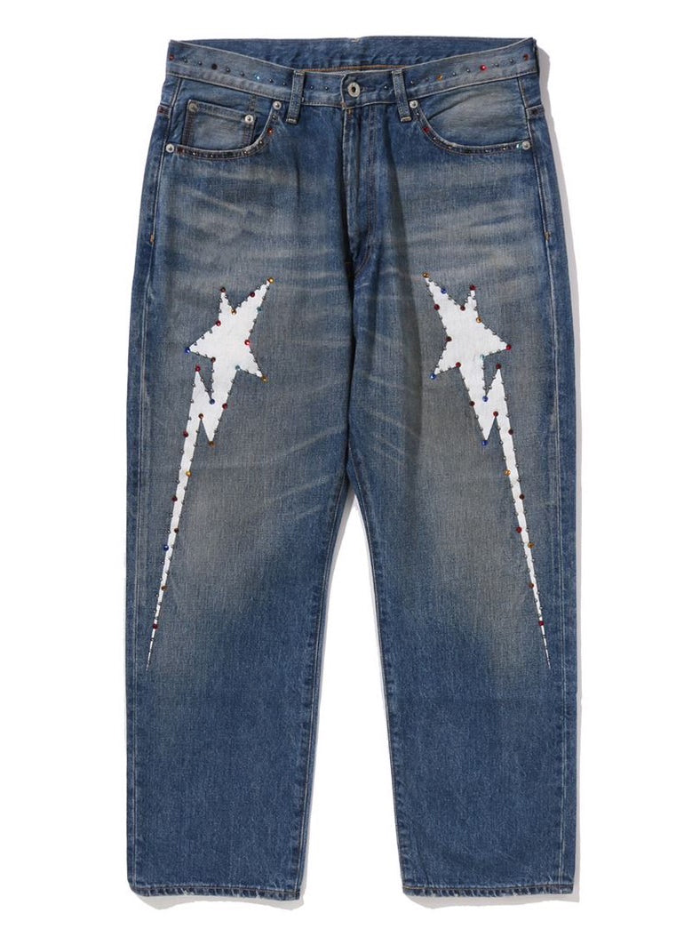 A BATHING APE COLOR STONE 13 OZ DENIM PANTS