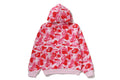 A BATHING APE ABC CAMO HEAVY WASHED CROPPED FIT ZIP HOODIE