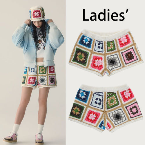 A BATHING APE Ladies' APE HEAD ONE POINT CROCHET SHORTS