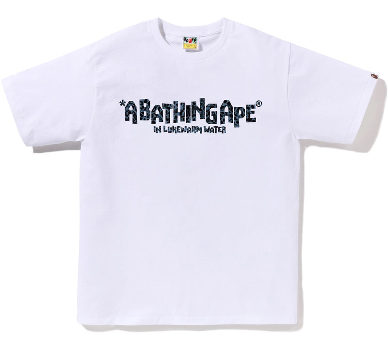 A BATHING APE WILD LEOPARD PATTERN PRIMITIVE LOGO TEE