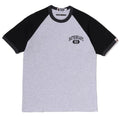 A BATHING APE COLLEGE RAGLAN TEE