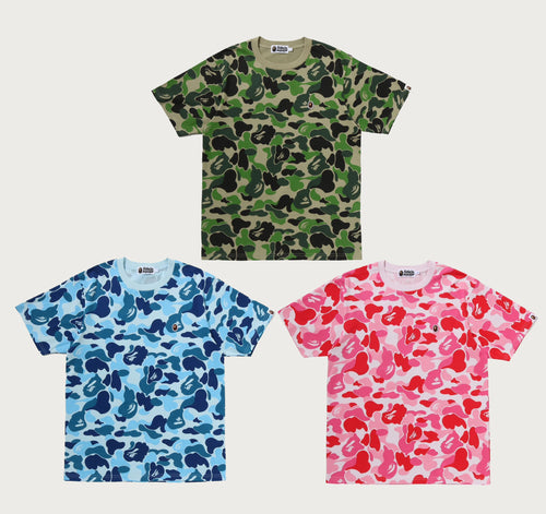 A BATHING APE ABC CAMO ONE POINT TEE