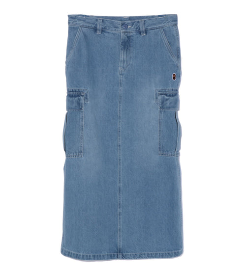 A BATHING APE Ladies' DENIM 6POCKET SKIRT