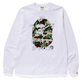 A BATHING APE ABC CAMO JAPANESE LETTERS L/S TEE