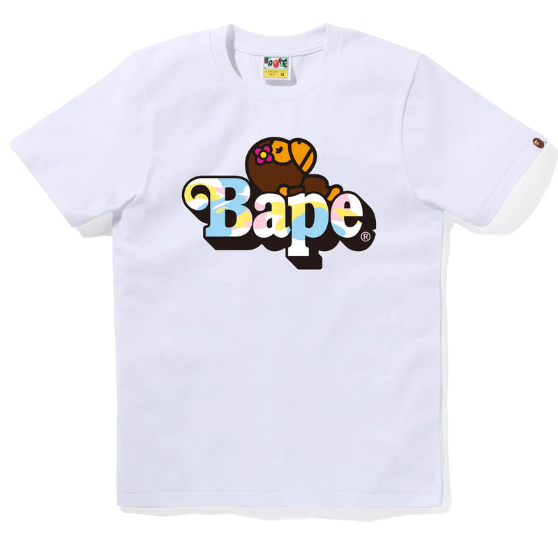 A BATHING APE Ladies' NEW MULTI CAMO BABY LISA ON BAPE TEE