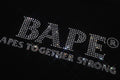 A BATHING APE RHINESTONE BAPE LOGO TEE
