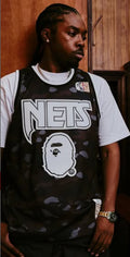 A BATHING APE BAPE x M&N NBA NEW JERSEY METS SWINGMAN JERSEY