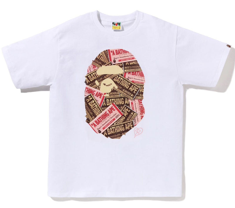 A BATHING APE CHOCOLATE APE HEAD TEE - happyjagabee store