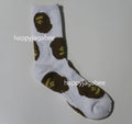 A BATHING APE APE HEAD PATTERN SOCKS