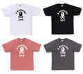 A BATHING APE APE CROSSBONE COLLEGE TEE