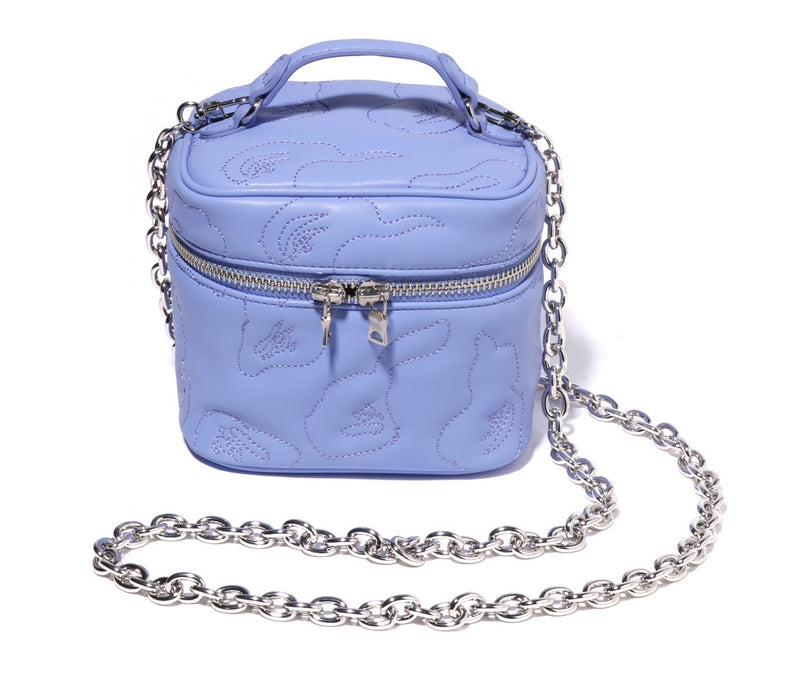 A BATHING APE Ladies' CAMO QUILTING VANITY BAG