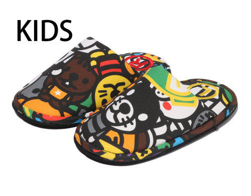 A BATHING APE BAPE KIDS MILO ALL SAFARI SLIPPERS
