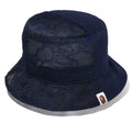 A BATHING APE BAPE HALF MESH BUCKET HAT