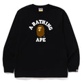 A BATHING APE COLLEGE L/S TEE - happyjagabee store