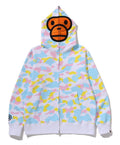 A BATHING APE NEW MULTI CAMO BABY MILO REGULAR FIT FULL ZIP HOODIE - happyjagabee store