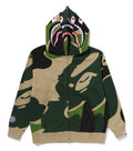 A BATHING APE MEGA ABC CAMO DOUBLE SHARK RELAXED FIT FULL ZIP HOODIE