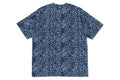 A BATHING APE WILD LEOPARD PATTERN COLLEGE RELAXED FIT TEE