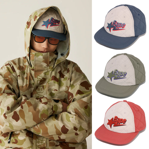 A BATHING APE BAPE STA LOGO QUILTING CAP