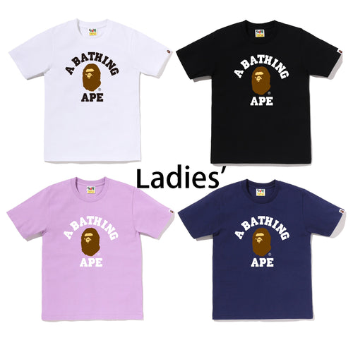 A BATHING APE Ladies' COLLEGE TEE