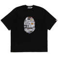 A BATHING APE MULTI LOGO BIG APE HEAD RELAXED FIT TEE
