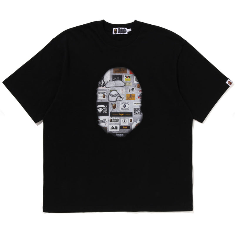 A BATHING APE MULTI LOGO BIG APE HEAD RELAXED FIT TEE