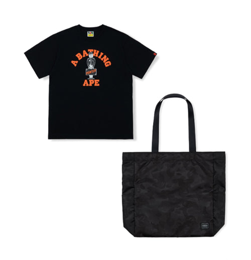 A BATHING APE BAPE x PORTER TEE & TOTE SET