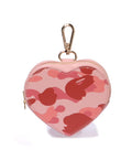 A BATHING APE Ladies' 1ST CAMO HEART SHAPED COIN CASE