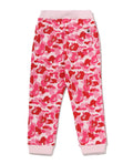 A BATHING APE BAPE KIDS ABC CAMO APE & MILO ONE POINT SWEAT PANTS
