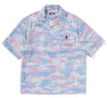 A BATHING APE Ladies' PALM TREE CAMO OPEN CPLLAR SHIRT