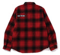 A BATHING APE FLANNEL CHECK TACTICAL SHIRT ( RELAXED FIT )