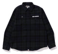 A BATHING APE FLANNEL CHECK TACTICAL SHIRT ( RELAXED FIT )