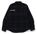 A BATHING APE FLANNEL CHECK TACTICAL SHIRT ( RELAXED FIT )