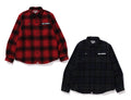 A BATHING APE FLANNEL CHECK TACTICAL SHIRT ( RELAXED FIT )