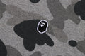 A BATHING APE HEATHER GRAY CAMO PULLOVER HOODIE