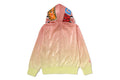 A BATHING APE Ladies' DIP DYE SHARK FULL ZIP HOODIE