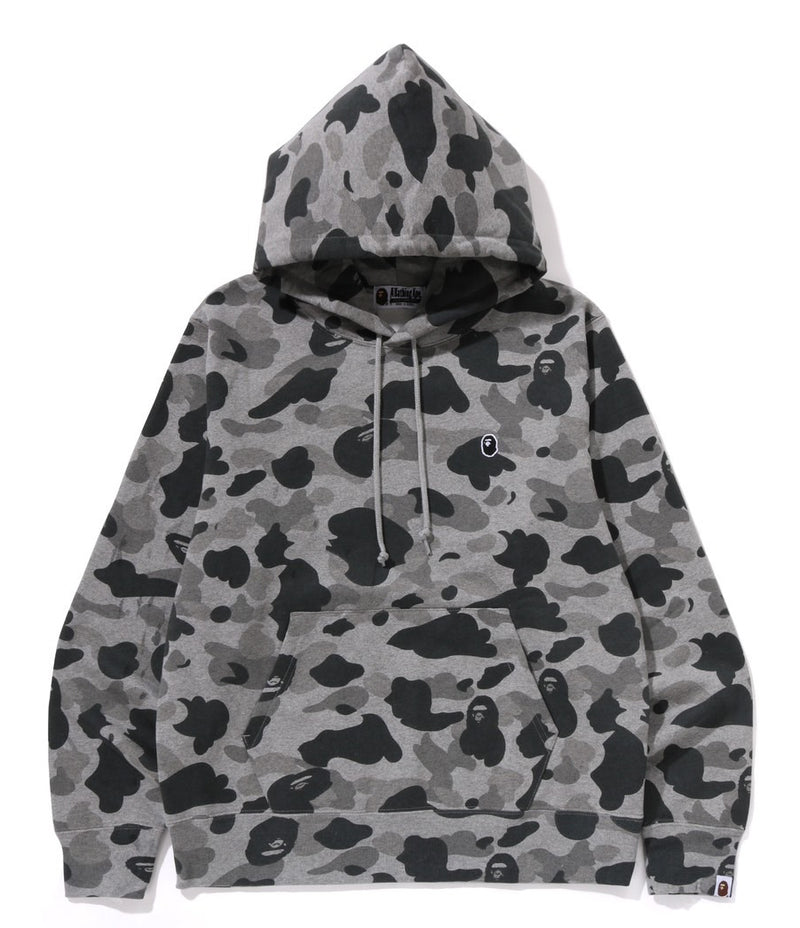 A BATHING APE HEATHER GRAY CAMO PULLOVER HOODIE