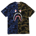 A BATHING APE SPLIT CAMO SHARK TEE