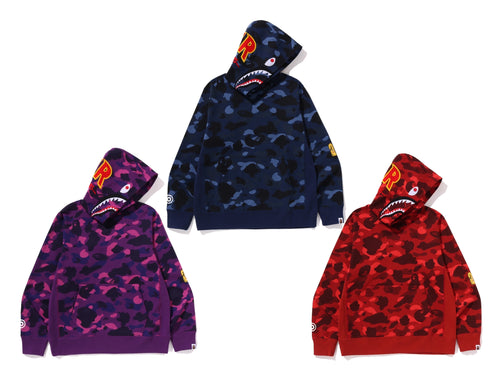 A BATHING APE COLOR CAMO 2ND SHARK PULLOVER HOODIE