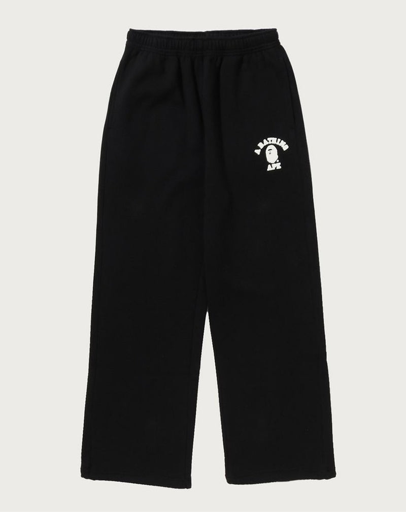 A BATHING APE Ladies' COLLEGE STRAIGHT SWEAT PANTS
