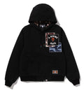 A BATHING APE A RISING BAPE PATCHWORK HOODIE WORK JACKET