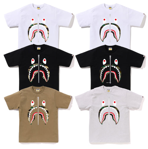 A BATHING APE 1ST CAMO SHARK TEE
