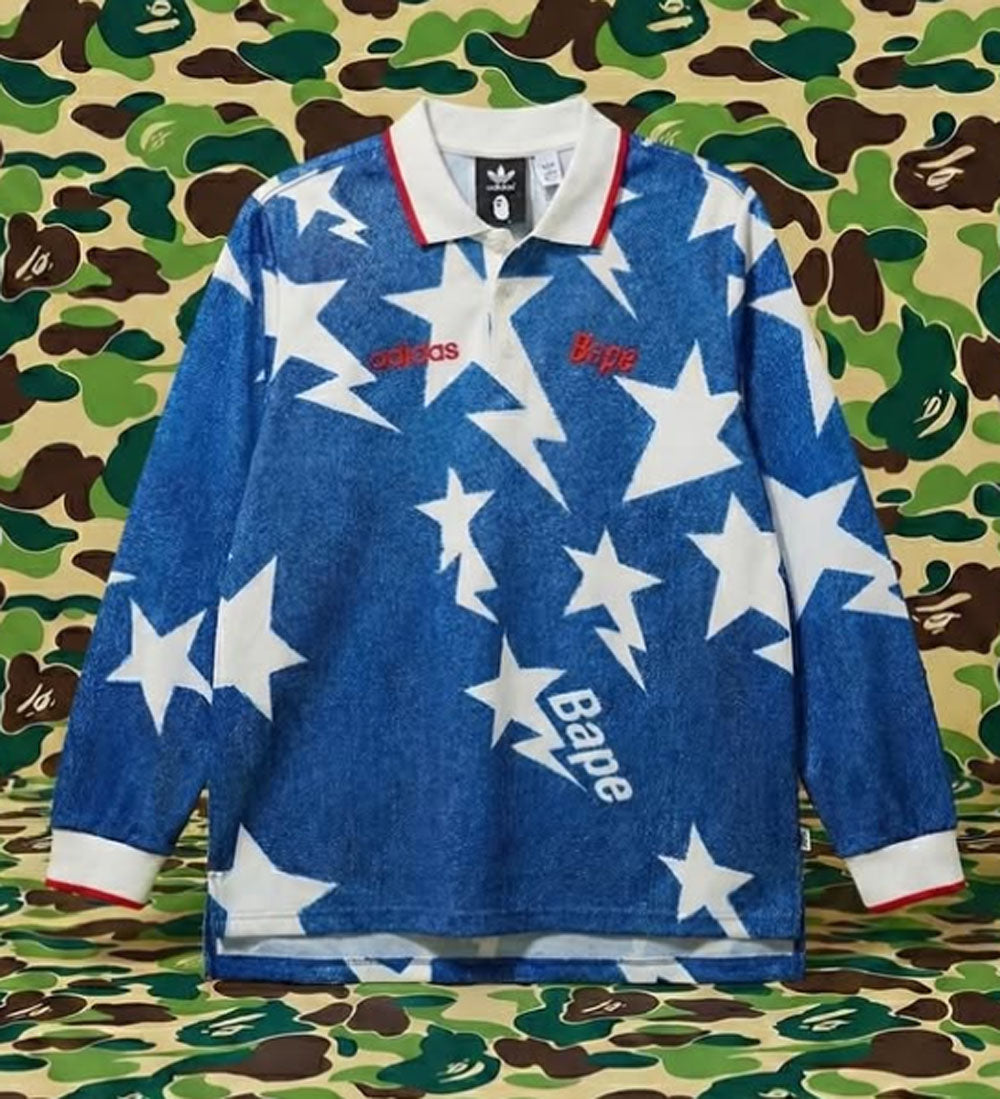 A BATHING APE BAPE x ADIDAS World Cup Pack L/S STA JERSEY