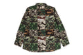 A BATHING APE BAPE KIDS APE HEAD ONE POINT CAMO PATCHWORK SHIRT