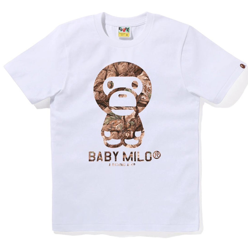 A BATHING APE Ladies' TREE EDGE CAMO BABY MILO TEE
